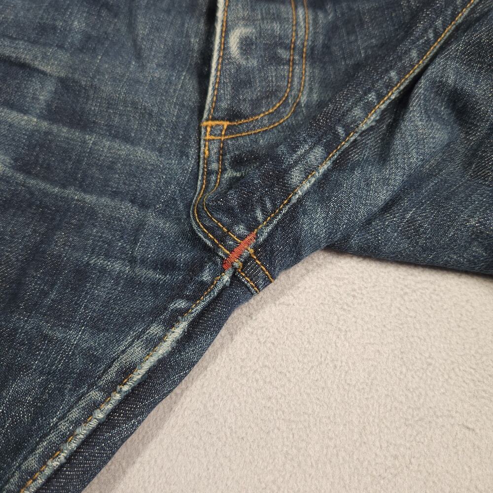 GUSTIN Selvedge Jeans Mens Size 29 FITS 27.25x33 California Slim USA Made Worn - Picture 5 of 16